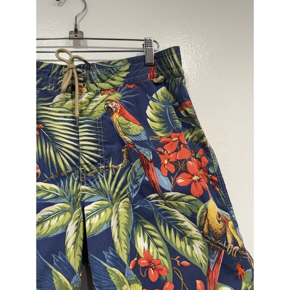 Polo Ralph Lauren Parrot Birds Floral Print Swim Shorts Trunks Mens Size 30 - Picture 4 of 12